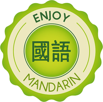 Logo de Enjoy Mandarín en verde.
